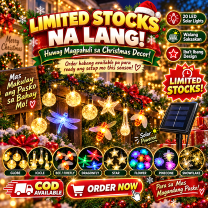 20 LED Solar Christmas String Lights