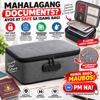 Document Organizer Bag with Lock