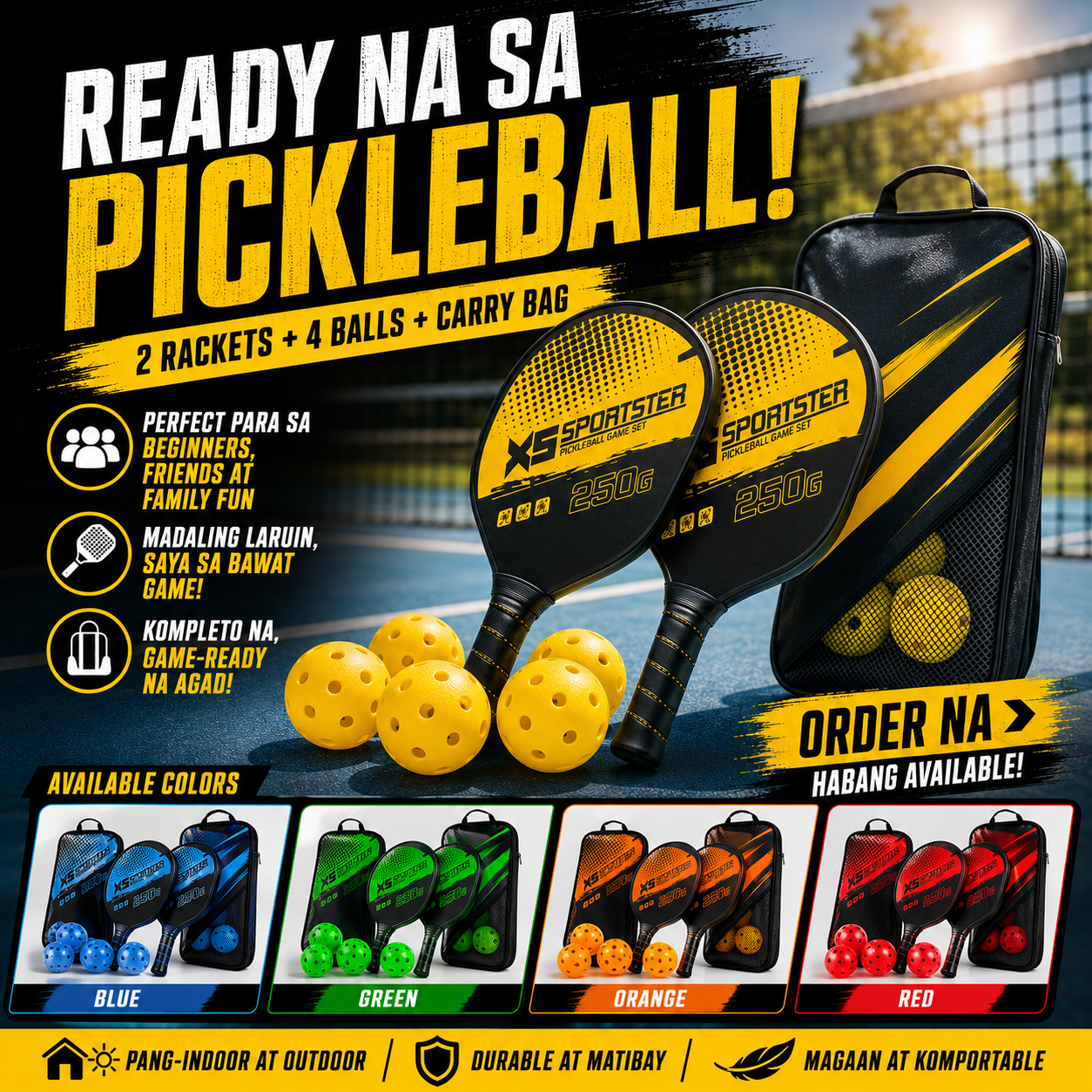 Pickleball Rackets Set