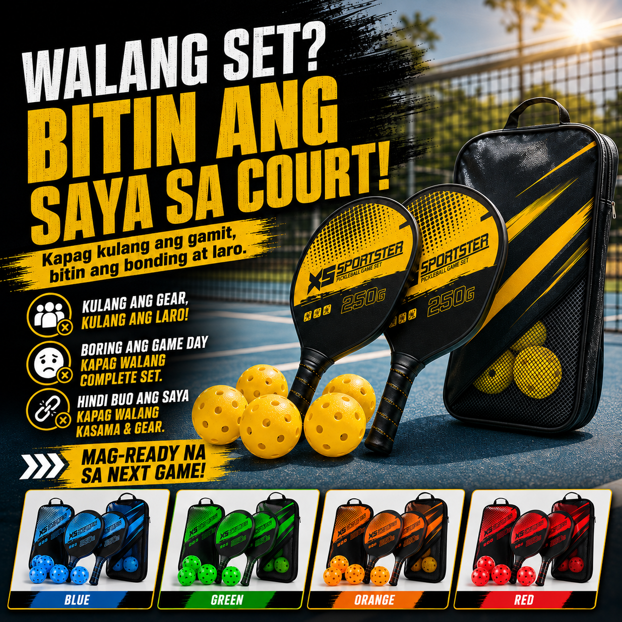 Pickleball Rackets Set