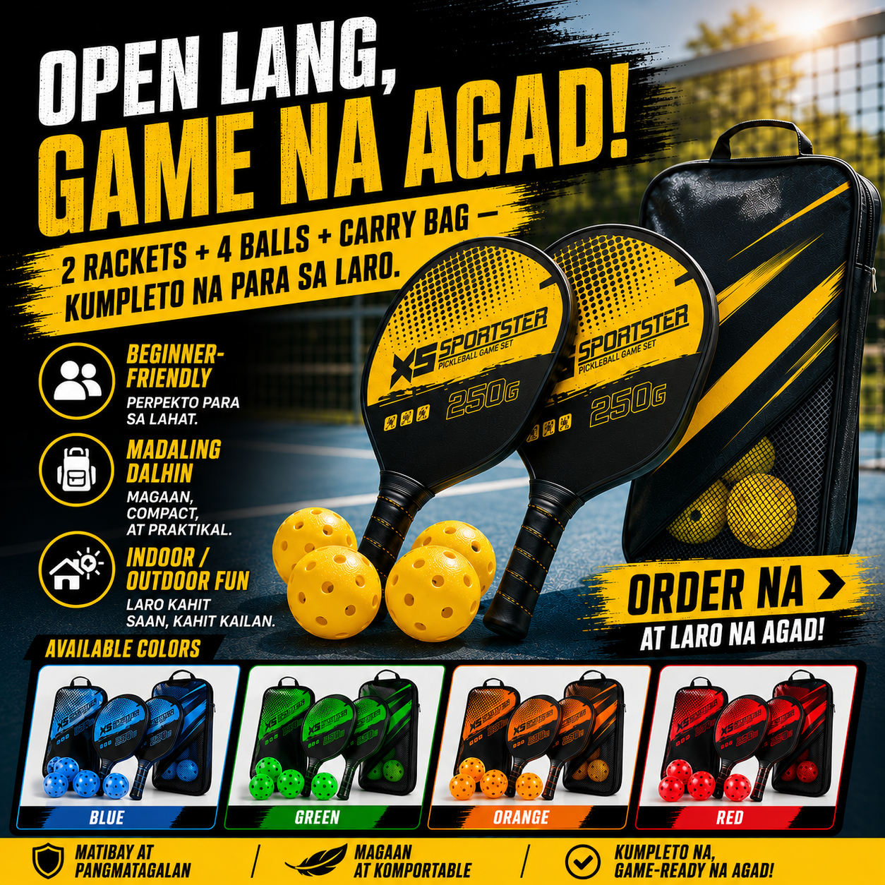 Pickleball Rackets Set