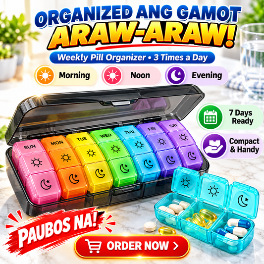 Weekly Pill Organizer 3 Times a Day