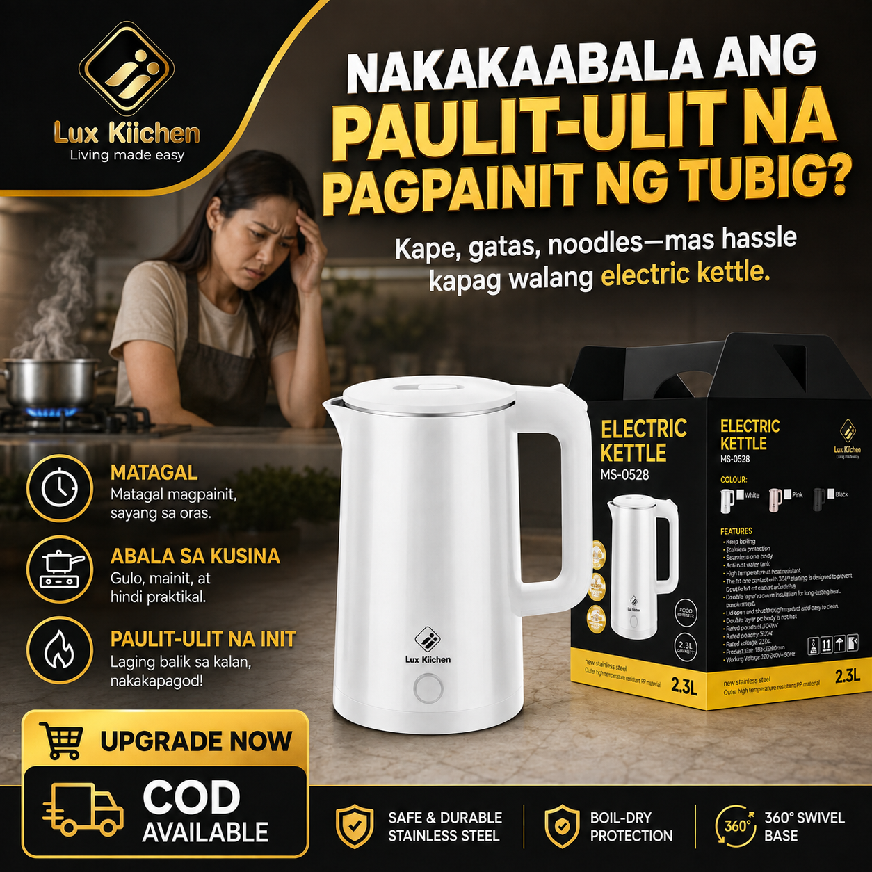 Lux Kiichen Electric Kettle 2.3L