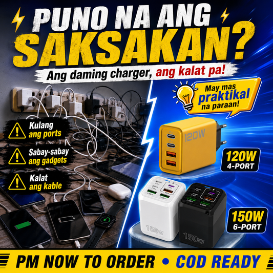 ⚡ 120W / 150W Fast Charging Adapter - 4 Ports & 6 Ports