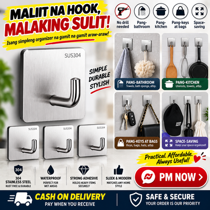 Stainless Steel Adhesive Hook