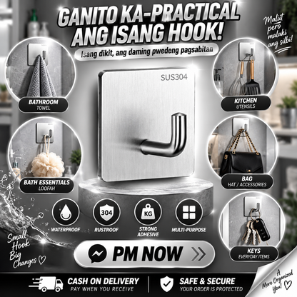 Stainless Steel Adhesive Hook