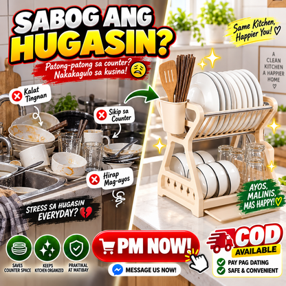 2-Tier Kitchen Dish Drying Rack