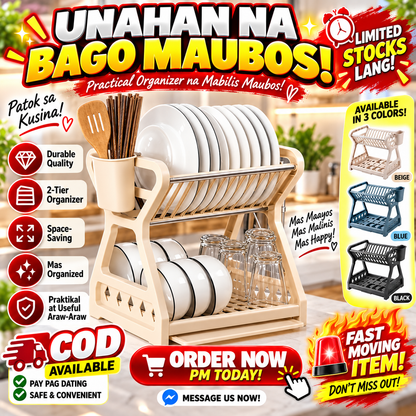2-Tier Kitchen Dish Drying Rack