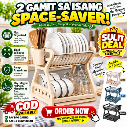 2-Tier Kitchen Dish Drying Rack