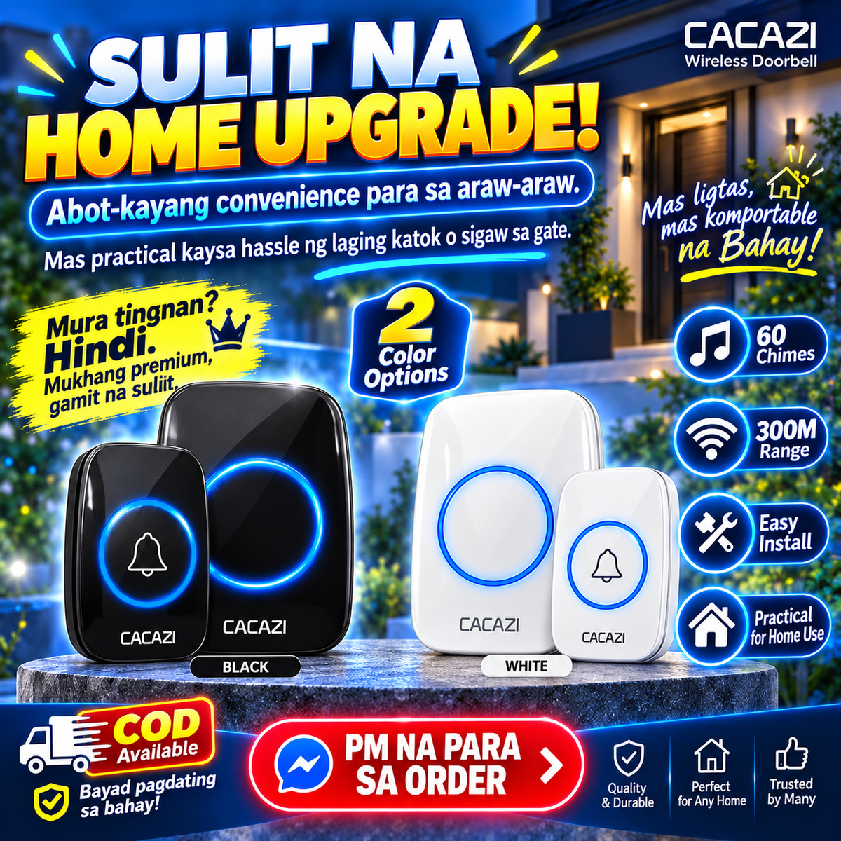 CACAZI Smart Wireless Doorbell