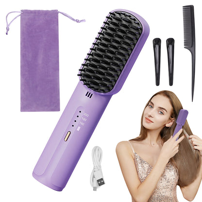 Cordless Hair Straightener Brush