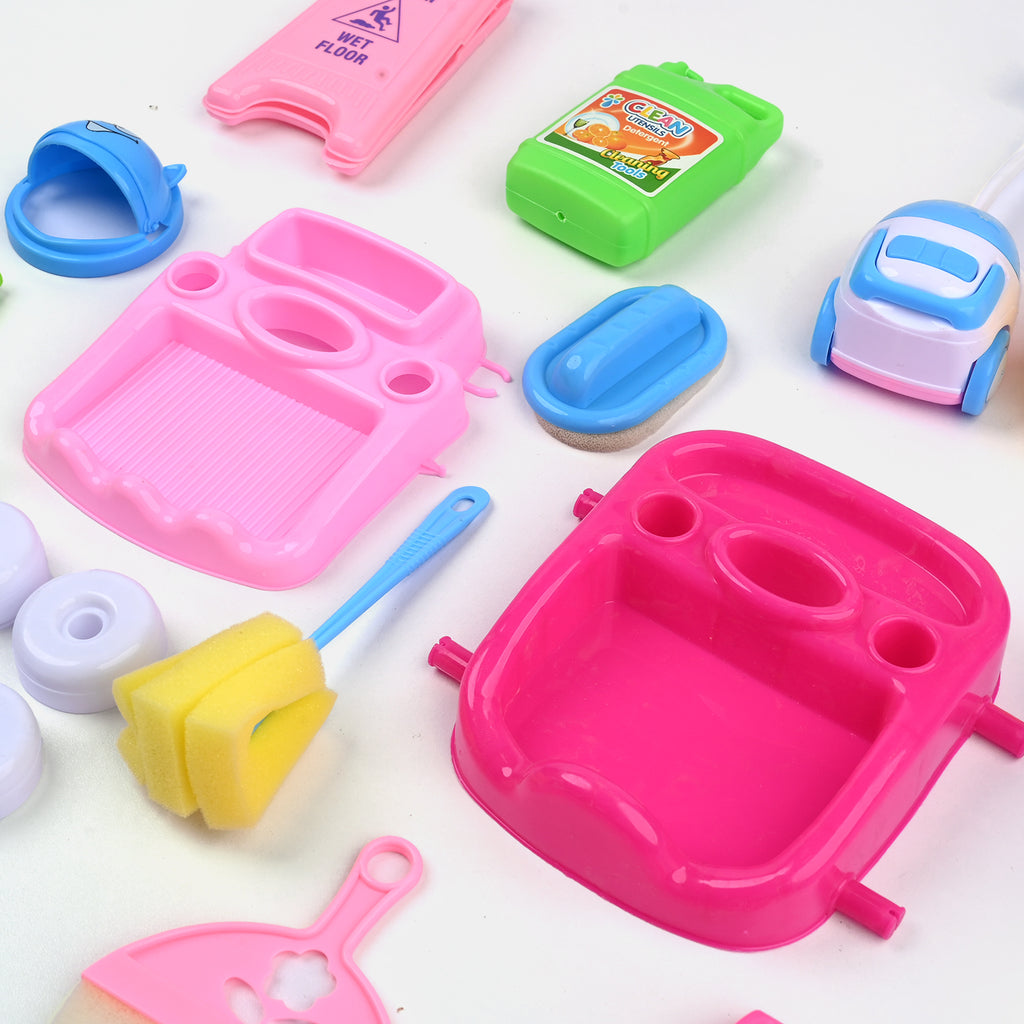 Children's Mini Cleaning Car Trolley Set