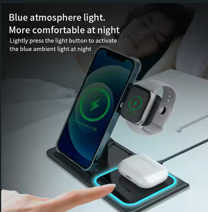 3-in-1 15W Fast Wireless Charging Station