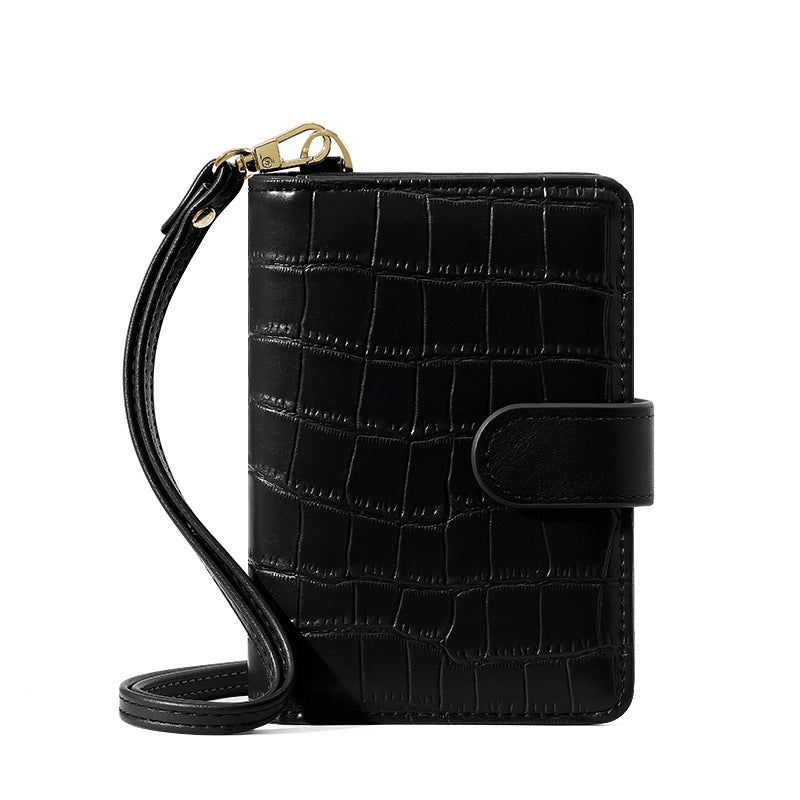 Leather Passport Holder with Neck Lanyard