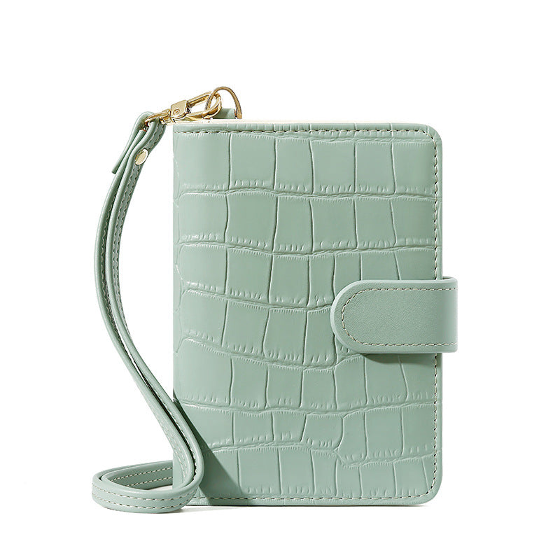 Leather Passport Holder with Neck Lanyard