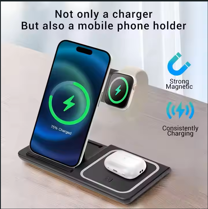 3-in-1 15W Fast Wireless Charging Station