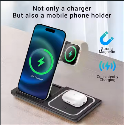 3-in-1 15W Fast Wireless Charging Station