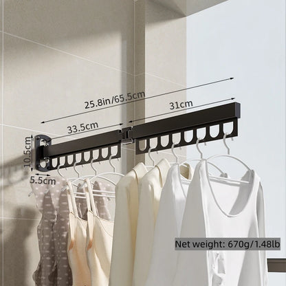 Wall Mounted Folding Retractable Clothes Drying Rack