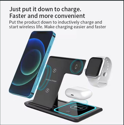 3-in-1 15W Fast Wireless Charging Station