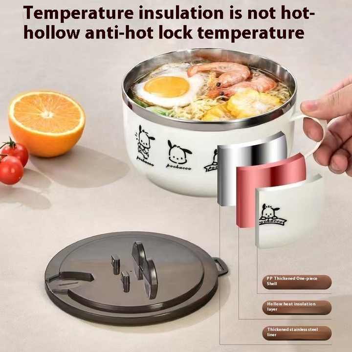 Stainless Steel Noodle Bowl with Lid