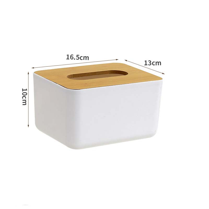 Minimalist Tissue Holder with Bamboo Lid
