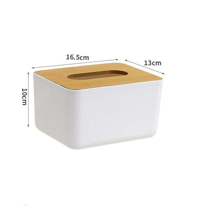 Minimalist Tissue Holder with Bamboo Lid