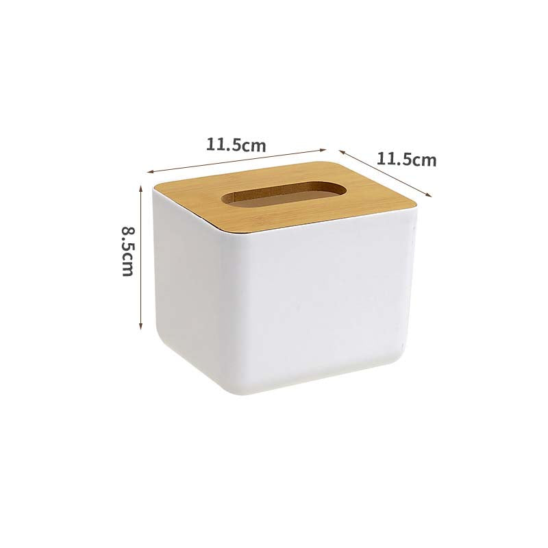 Minimalist Tissue Holder with Bamboo Lid