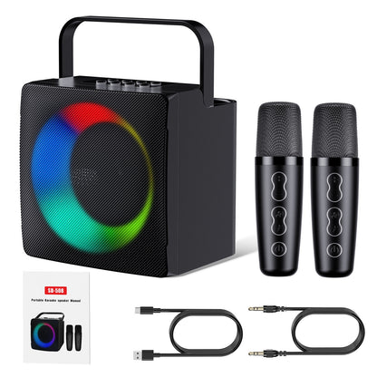 Bluetooth Speaker Karaoke with Dual Wireless Microphone