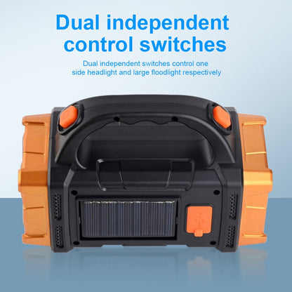 USB Rechargeable Solar LED Flashlight with 4 Lighting Modes