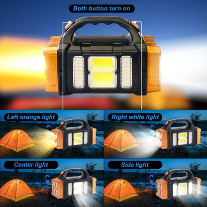 USB Rechargeable Solar LED Flashlight with 4 Lighting Modes
