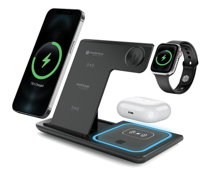 3-in-1 15W Fast Wireless Charging Station