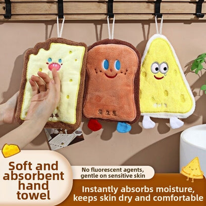 Cute Cartoon Food-Shaped Hanging Hand Towels