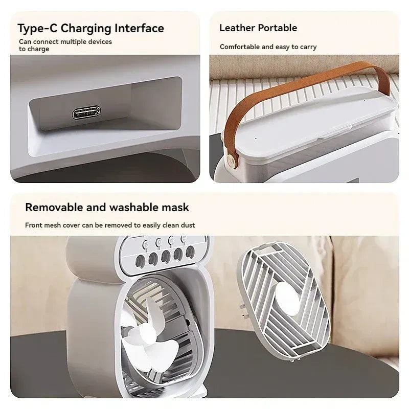 Humidifier Cooling Mist Fan with Night Light