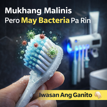UV Toothbrush Sterilizer and Toothpaste Dispenser