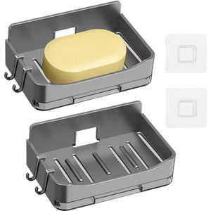 Wall-Mounted Soap Dish with Drain