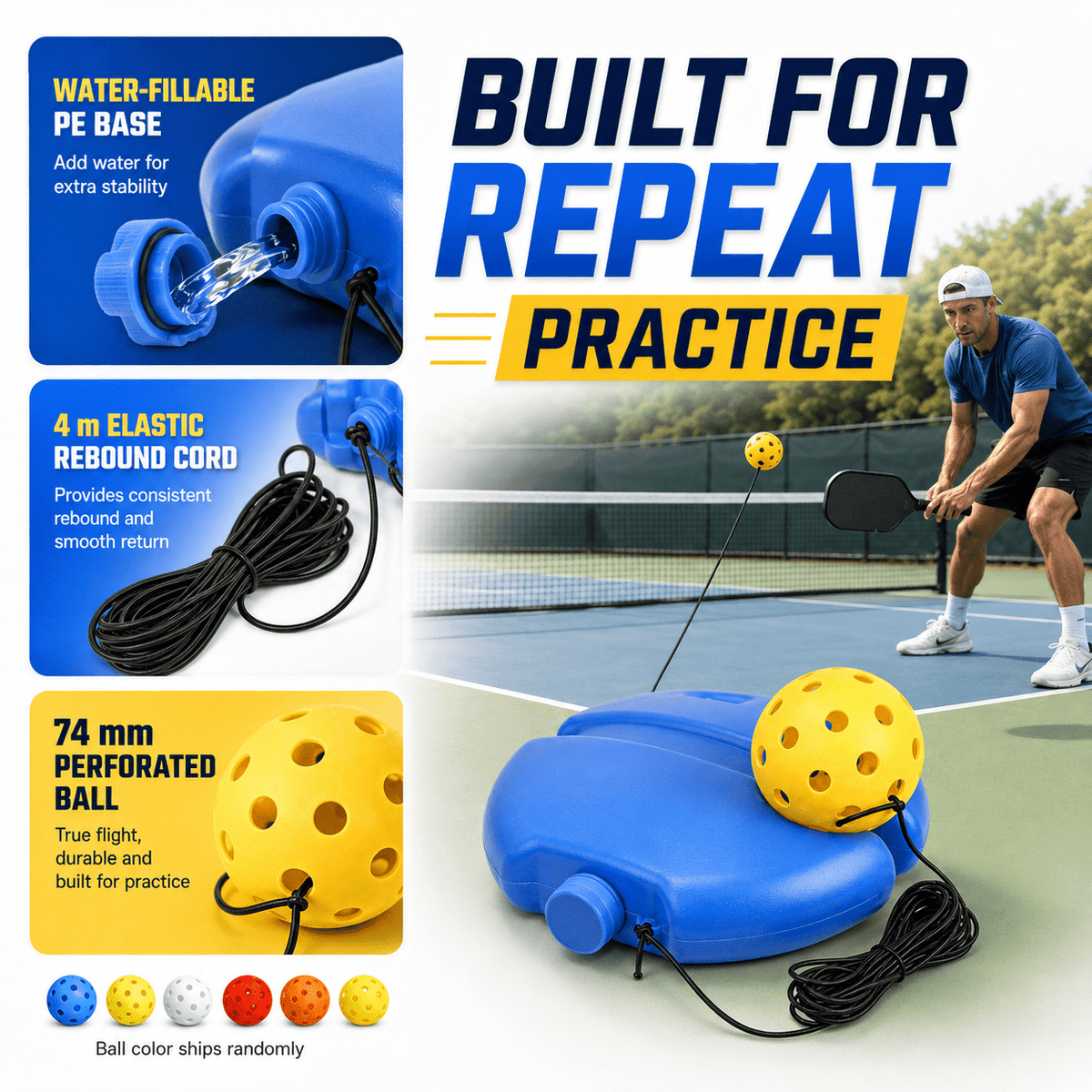 Solo Pickleball Rebound Trainer