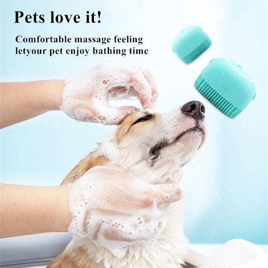 Soft Silicone Pet Shampoo Dispenser Brush
