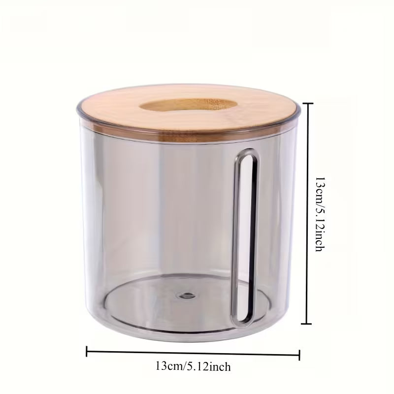 Minimalist Tissue Holder with Bamboo Lid