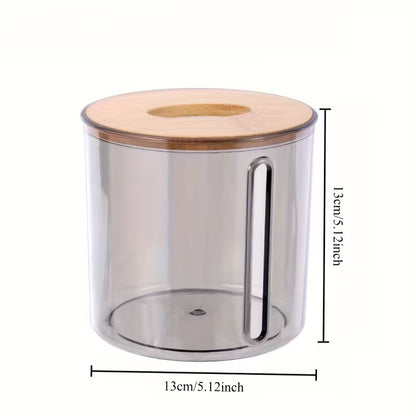 Minimalist Tissue Holder with Bamboo Lid