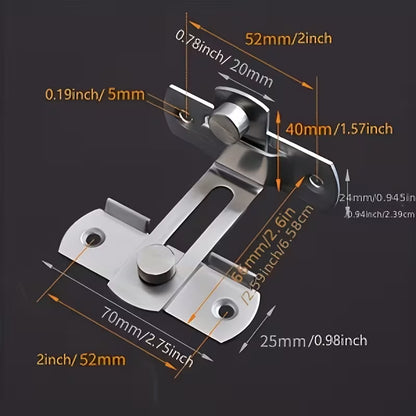 90-Degree Stainless Steel Door Latch