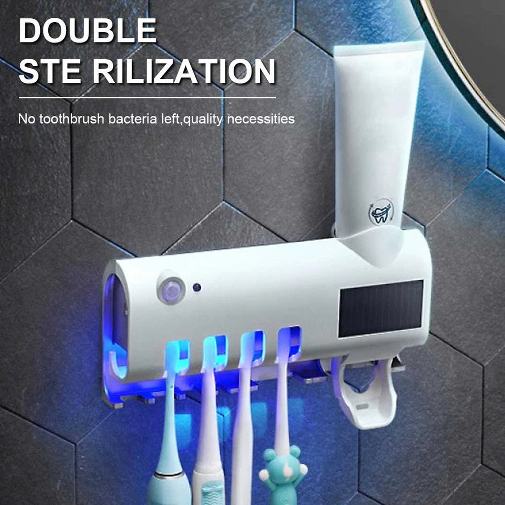 UV Toothbrush Sterilizer and Toothpaste Dispenser