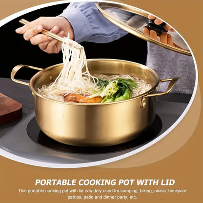 18cm Stainless Steel Noodle Pot with Lid