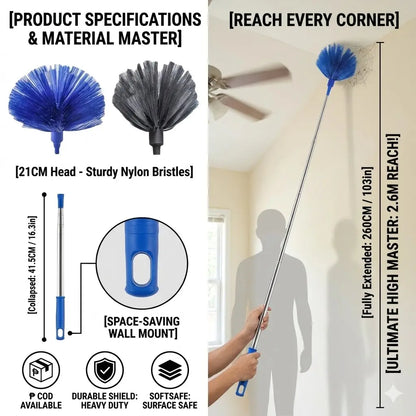 Retractable High Ceiling Cleaning Tool