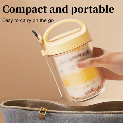 Overnight Oats Jar (with Spoon & Handle)