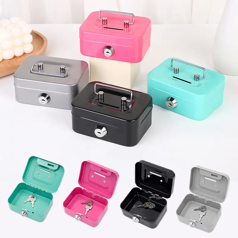 Metal Cash Box with Key – Secure Money Storage