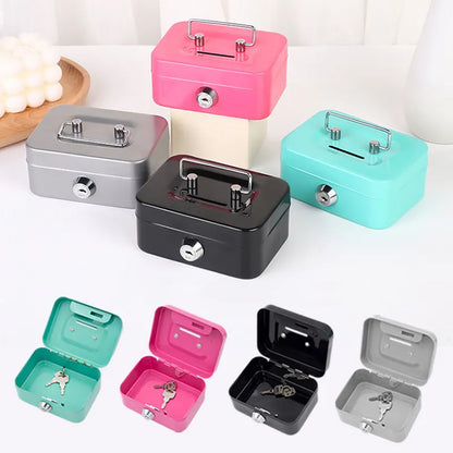 Metal Cash Box with Key – Secure Money Storage