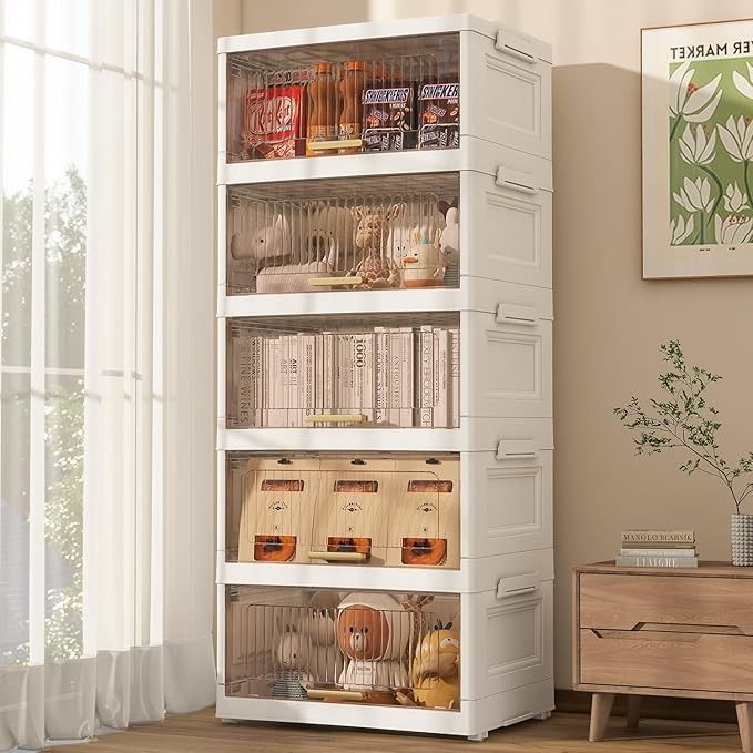 Foldable Multi-Layer Storage Organizer Cabinet