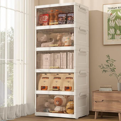 Foldable Multi-Layer Storage Organizer Cabinet