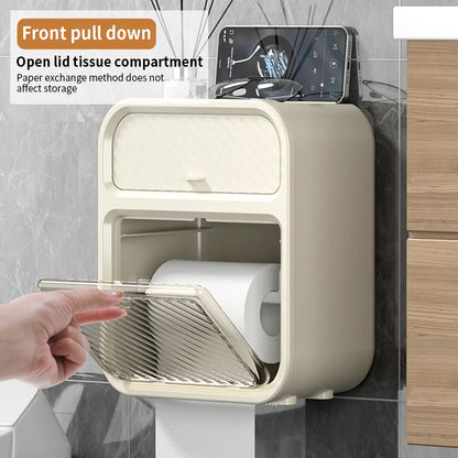 Wall Mounted Tissue Holder & Storage Box
