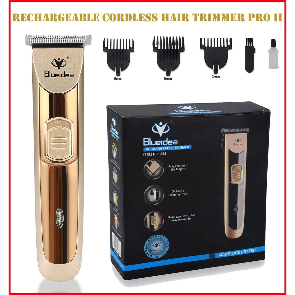 BLUEIDEA Rechargeable Cordless Electric Hair Clipper Trim